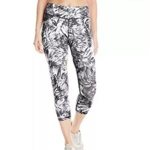 PRANA Leaf Print Roxanne Cropped Workout Leggings Medium
